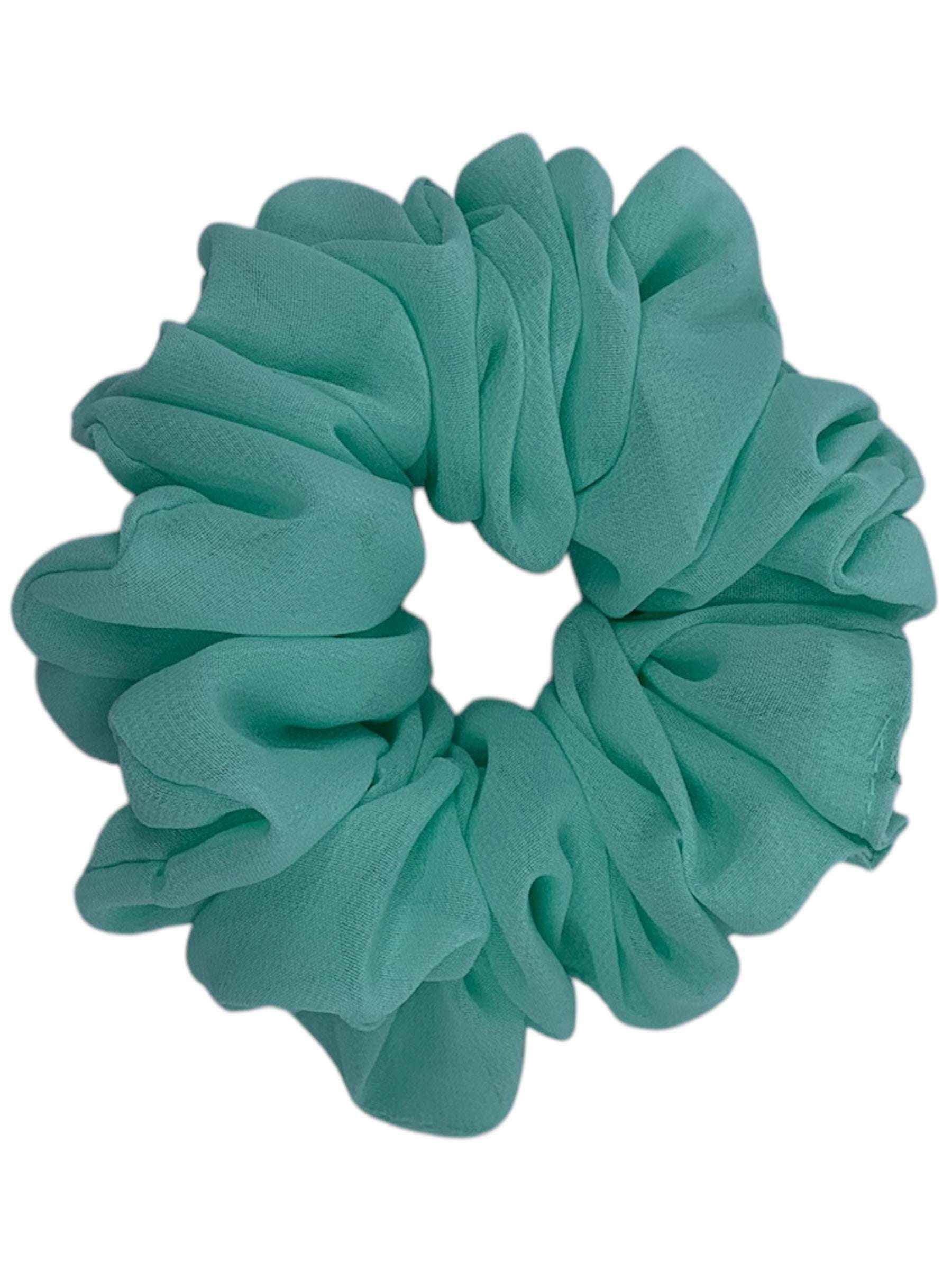 Mintgrön chiffong scrunchie