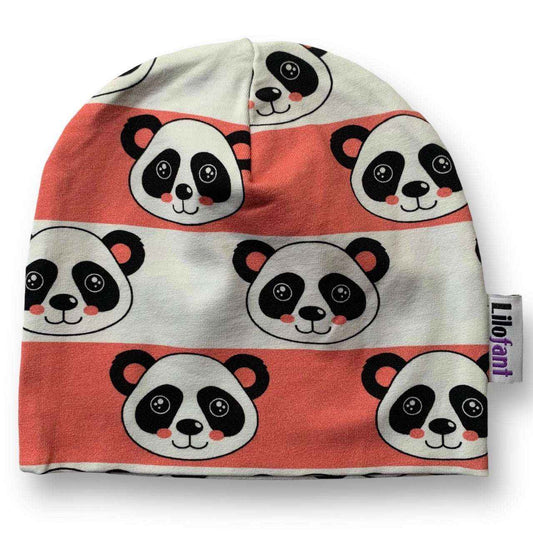Korall randig panda mössa