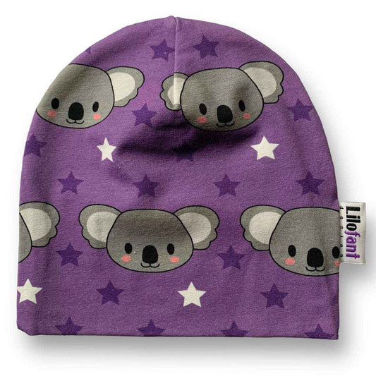 Lila koala mössa