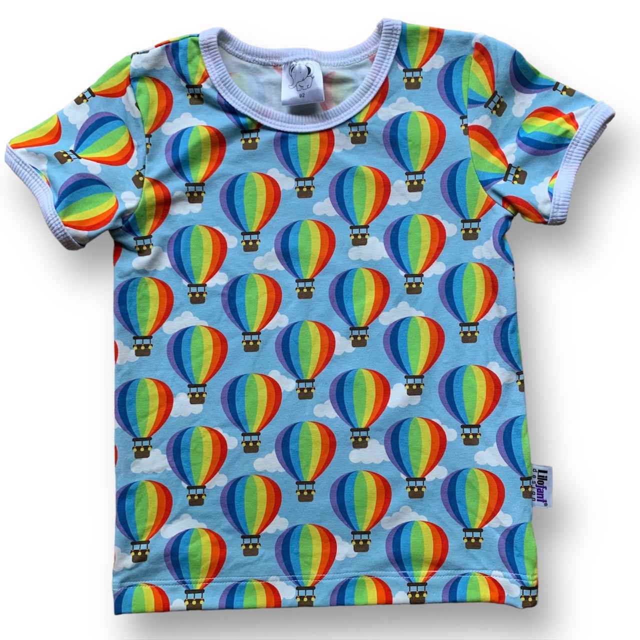 Blå luftballong t-shirt