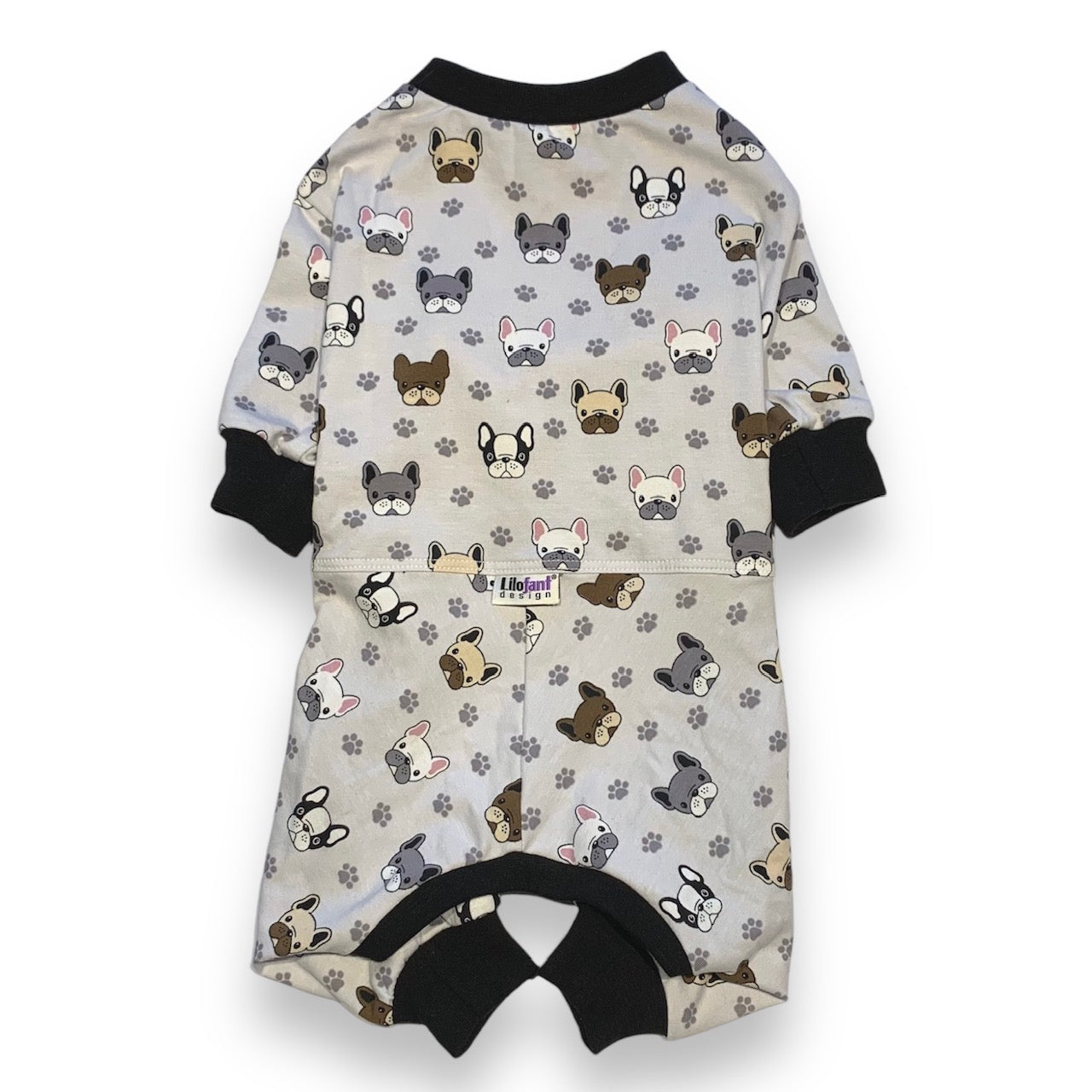 Grå hundansikten - hundpyjamas