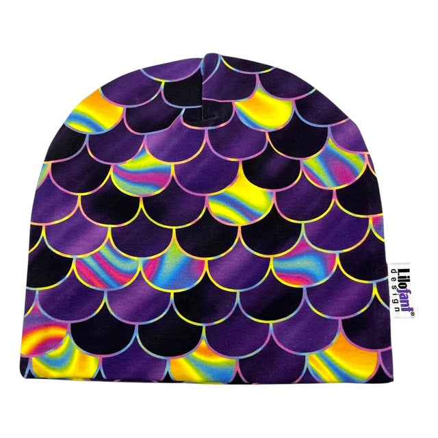 Lila sjöjungfrufjäll mössa