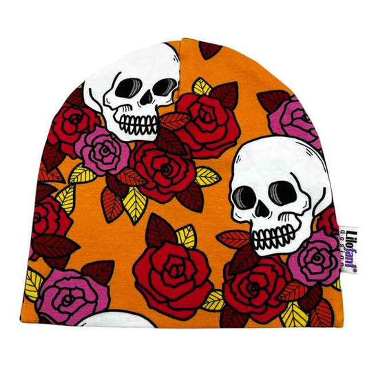 Orange döskalle mössa
