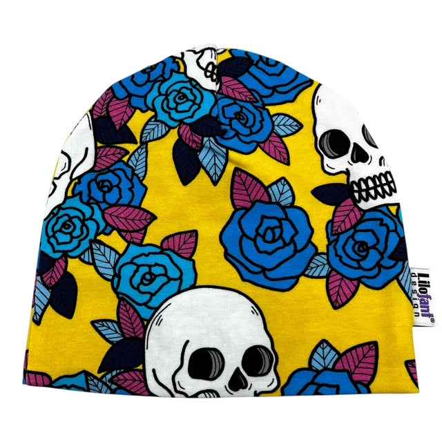 Gul döskalle mössa