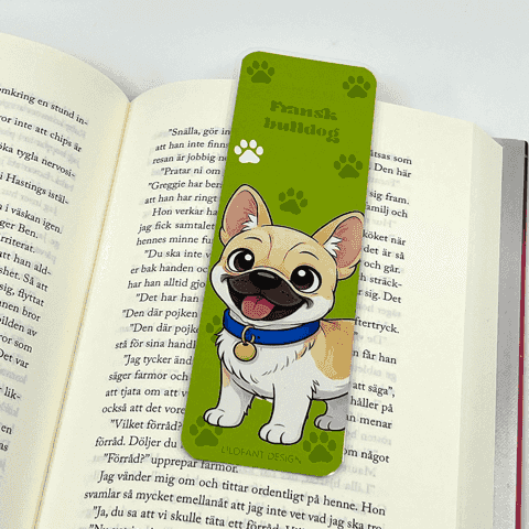 Fransk bulldog bokmärke - Lilofant Design