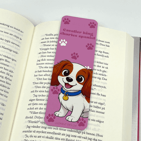 Cavalier king charles spaniel bokmärke - Lilofant Design