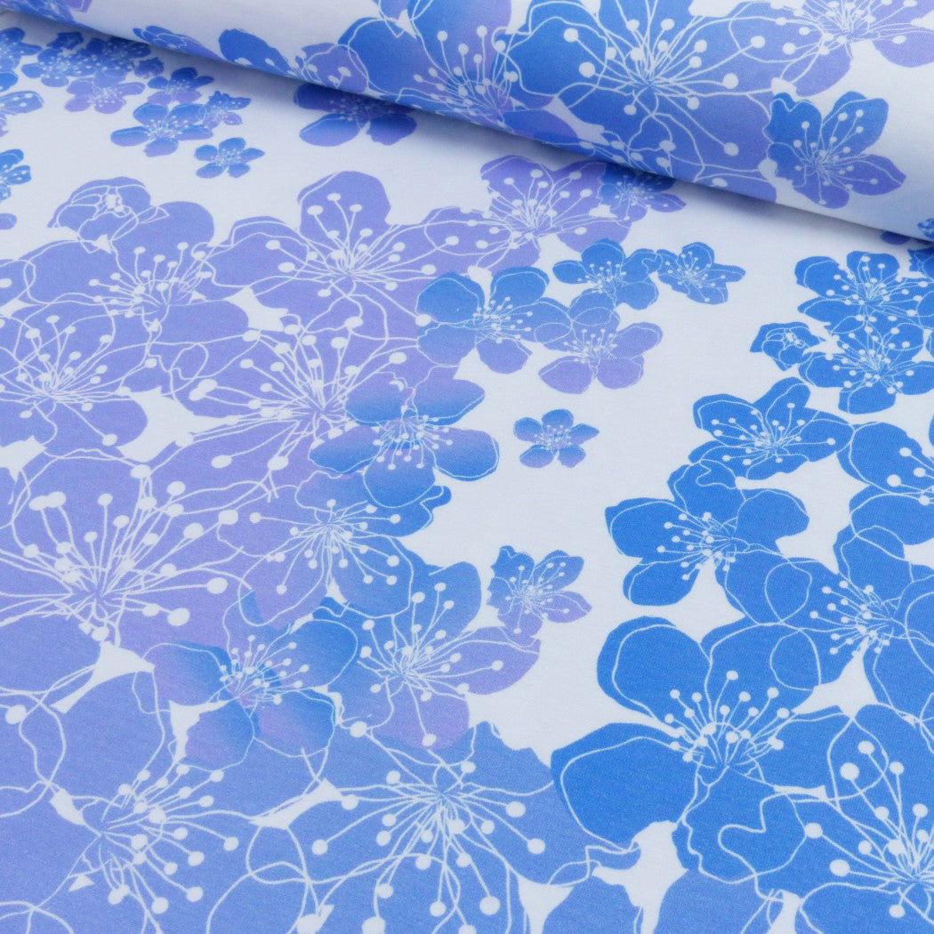 Blå blommor pannband