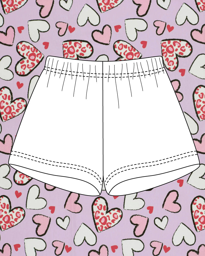 Hjärtan - pyjamasshorts (sys på beställning)