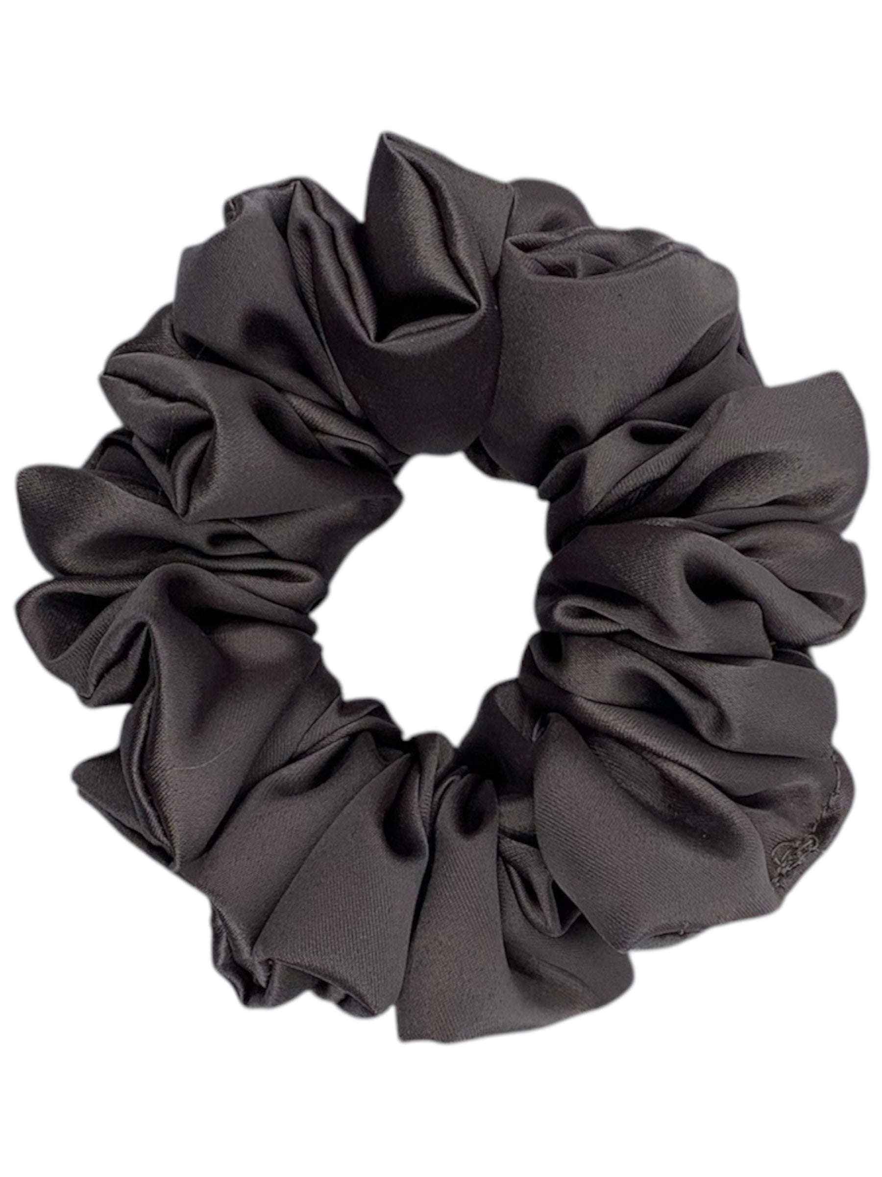 Taupe satin scrunchie