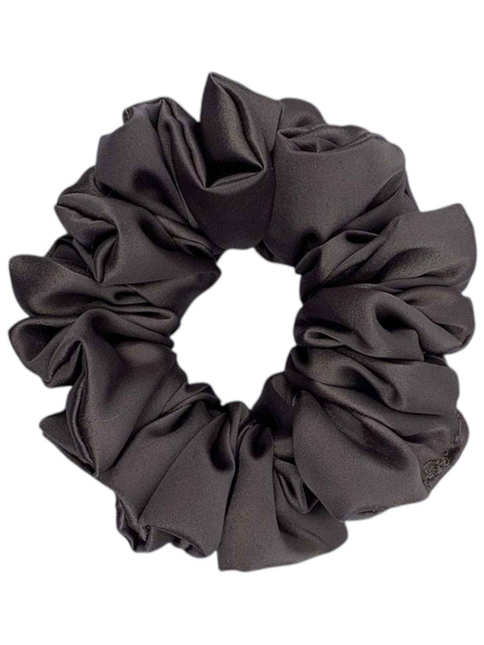 Taupe satin scrunchie