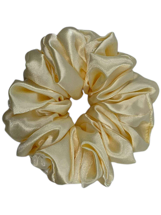 Vanilj satin scrunchie
