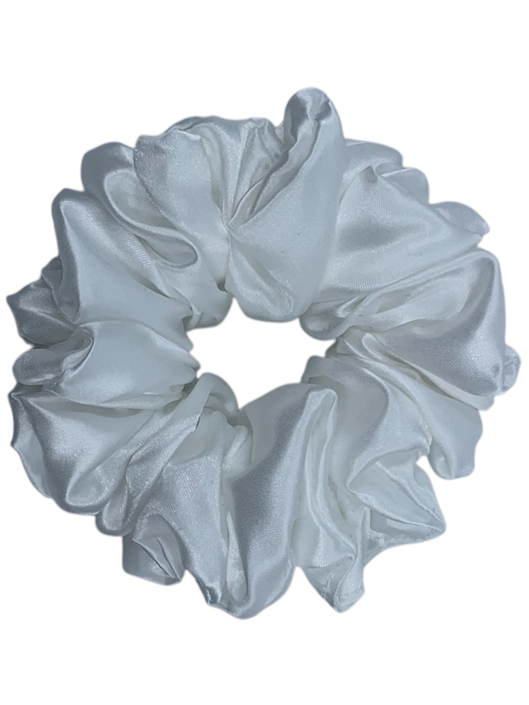 Vit satin scrunchie - Lilofant Design