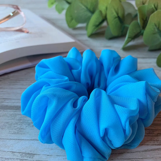 Aqua chiffong scrunchie - Lilofant Design