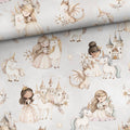 Beige prinsessor (bomullstyg)