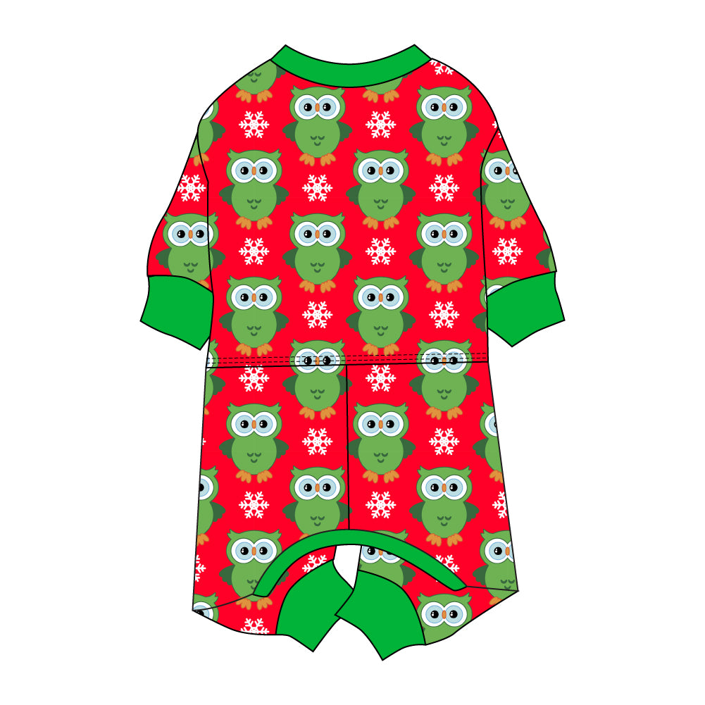 Röda ugglor - hundpyjamas (förhandsköp) 29/9-6/10