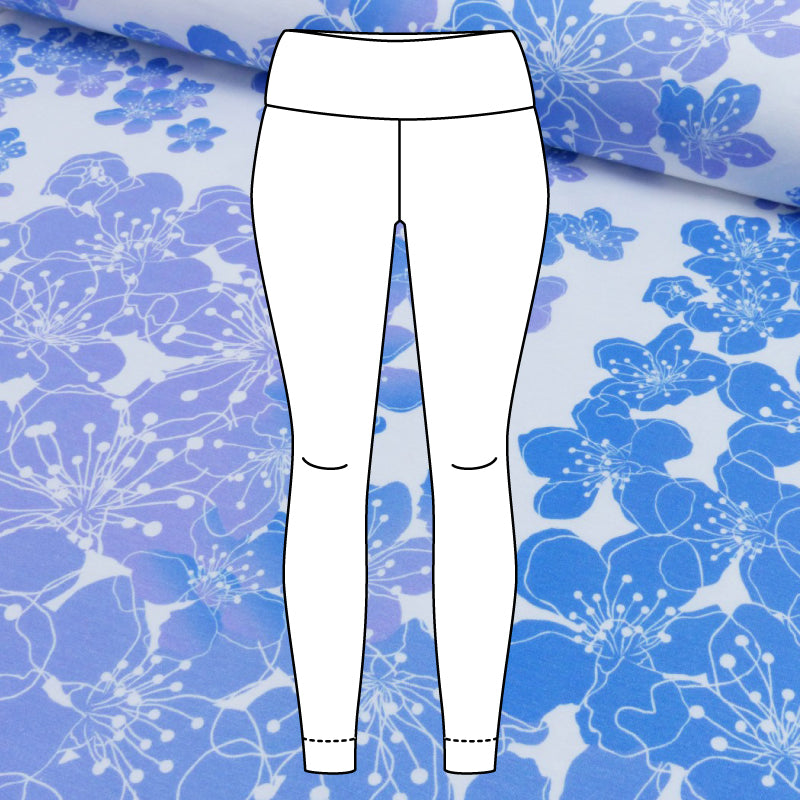 Blå blommor leggings