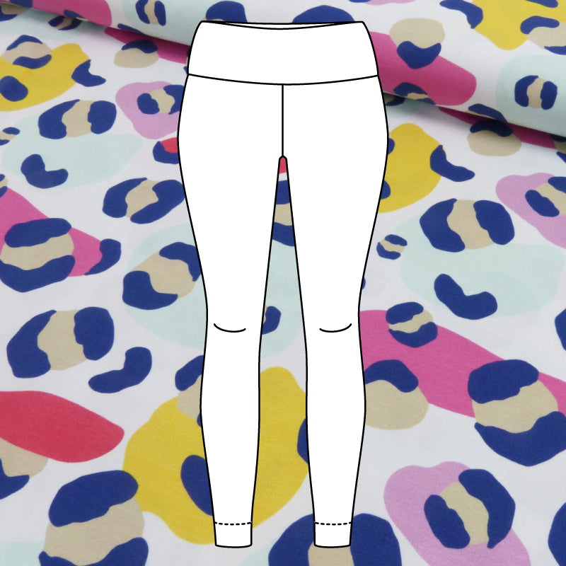 Vit leopard leggings