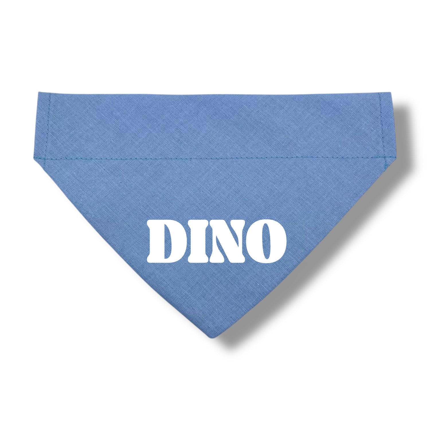 Ljusblå bandana med namn