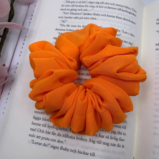 Orange chiffong scrunchie - Lilofant Design