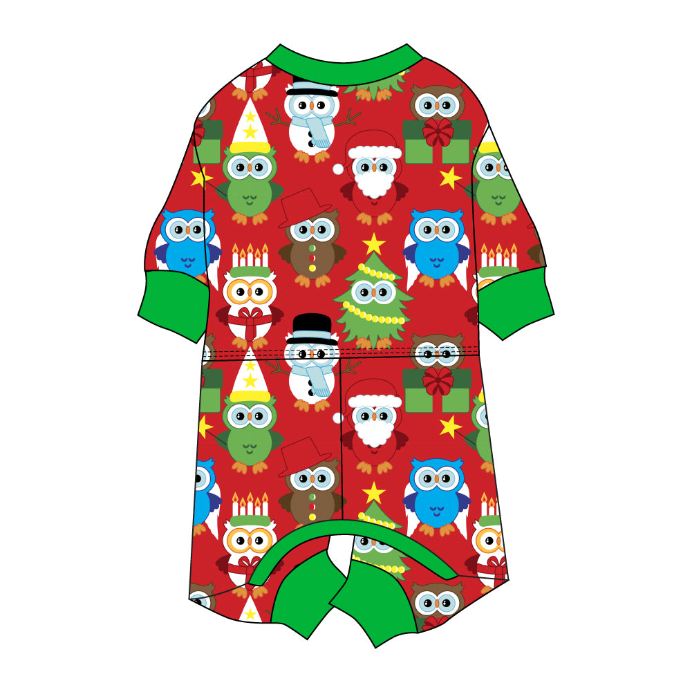 Röda julugglor - hundpyjamas (förhandsköp) 29/9-6/10