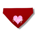Röd hjärta bandana med namn