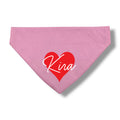 Rosa hjärta bandana med namn